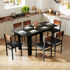 Extendable Dining Table for 4-8 People 47"-62" Large Rectangular Kitchen Table-Black - Gallery View 1 of 11