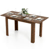 Extendable dining table in rustic brown, seating 4-8, perfect for meals and gatherings, with a waterproof.