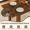 Extendable dining table with waterproof, scratch-resistant wood board, ideal for 4-8 people, perfect for any gathering.