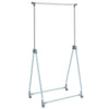 Heavy-duty clothing coat rack stand with a foldable design, adjustable height, and a stable triangular base for.