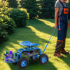 Extendable Handle Garden Cart Rolling Wagon Scooter-Blue - Gallery View 1 of 9