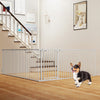 Extra Wide Baby Gate Fits 34.5-154" Openings 6-Panel Adjustable Pet Safety Fence-White - Gallery View 1 of 10