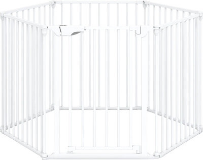 Costway 6-Panel Extra Wide Baby Pet Safety Gate Fence Fits 34.5-154
