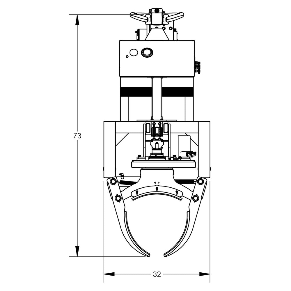 Valley Craft Fully Powered Drum Lift and Rotator 90" Grip Counterweighted 1,000 Lb Capacity F80145A8 New
