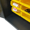 Valley Craft Heavy-Duty Bin and Shelf Cabinet 48" x 24" x 78" 14 Gauge Steel with 3 Shelves and 126 Bins F87842A4 New