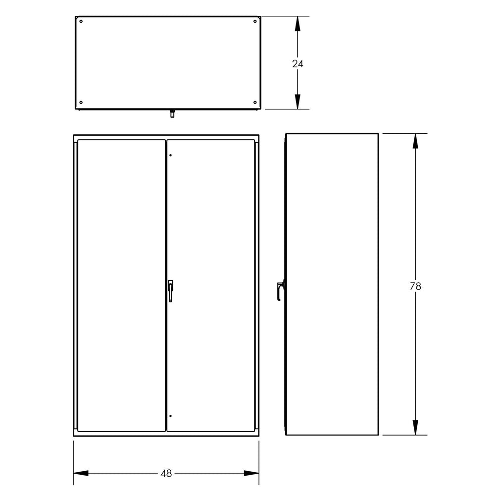 Valley Craft Heavy-Duty Bin and Shelf Cabinet 48" x 24" x 78" 14 Gauge Steel with 147 Bins F87842A4 New