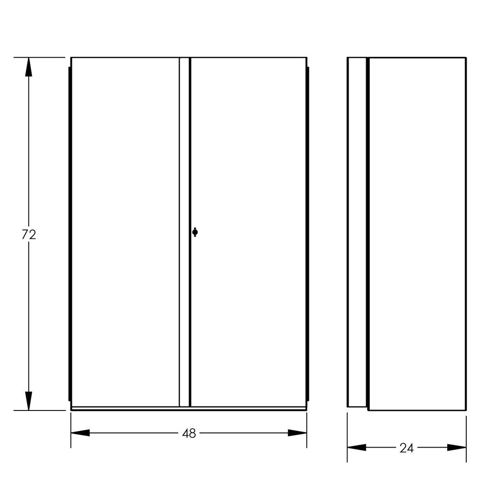 Valley Craft Heavy-Duty Deep Door Cabinet 48" x 24" x 72" with 4 Drawers 14 Shelves and 72 Bins F88128A1 New