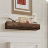 Vevor Fireplace Mantel 84" Floating Wood Shelf Rustic Brown Design New