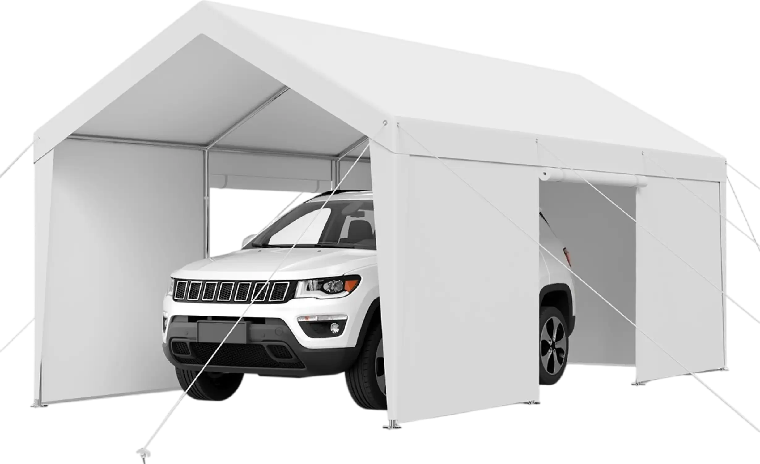 Vevor Carport Canopy 10' x 20' Heavy Duty Waterproof UV Resistant Removable Sidewalls Steel Frame New