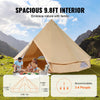 Vevor Bell Tent 9.8' Waterproof Canvas Yurt with Stove Jack and Detachable Side Wall Fits 3-5 People New