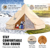 Vevor Bell Tent 13.1' Waterproof Canvas Yurt with Stove Jack and Detachable Side Wall Fits 5-8 People New