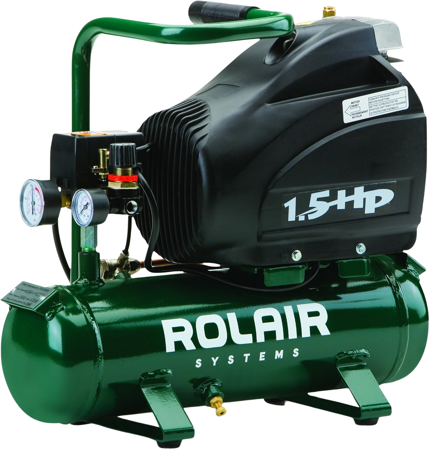 Rolair FC1500HS3 Air Compressor Hand Carry Electric 2.15 gal. 1.5 HP Single Stage Pump Manufacturer RFB