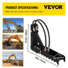 Vevor 24" Hydraulic Backhoe Excavator Thumb Weld On Attachment 1/2" Thick Plate Bolt-On New