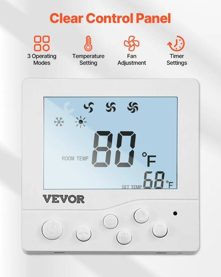 Vevor RV Rooftop Air Conditioner 15,000 BTU Non-Ducted Quiet 65dB Cooling New