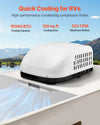 Vevor RV Air Conditioner 15,000 BTU Non-Ducted Rooftop AC Quiet 65 dB Dometic Brisk Compatible New