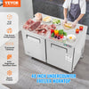 Vevor Freezer Prep Table 12.9 Cu. Ft. Commercial 2-Door 197W 48" Stainless Steel New