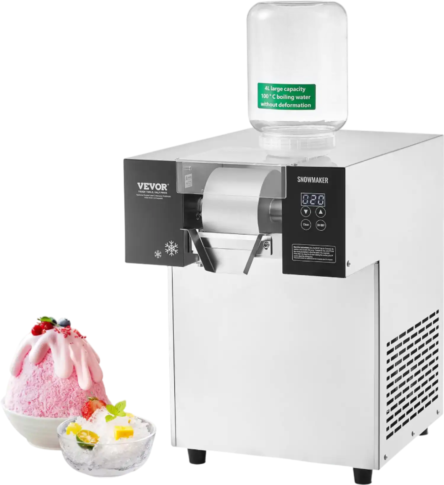 Vevor Commercial Snowflake Ice Machine 397 Lbs/Day Stainless Steel Multi-Texture Ice New