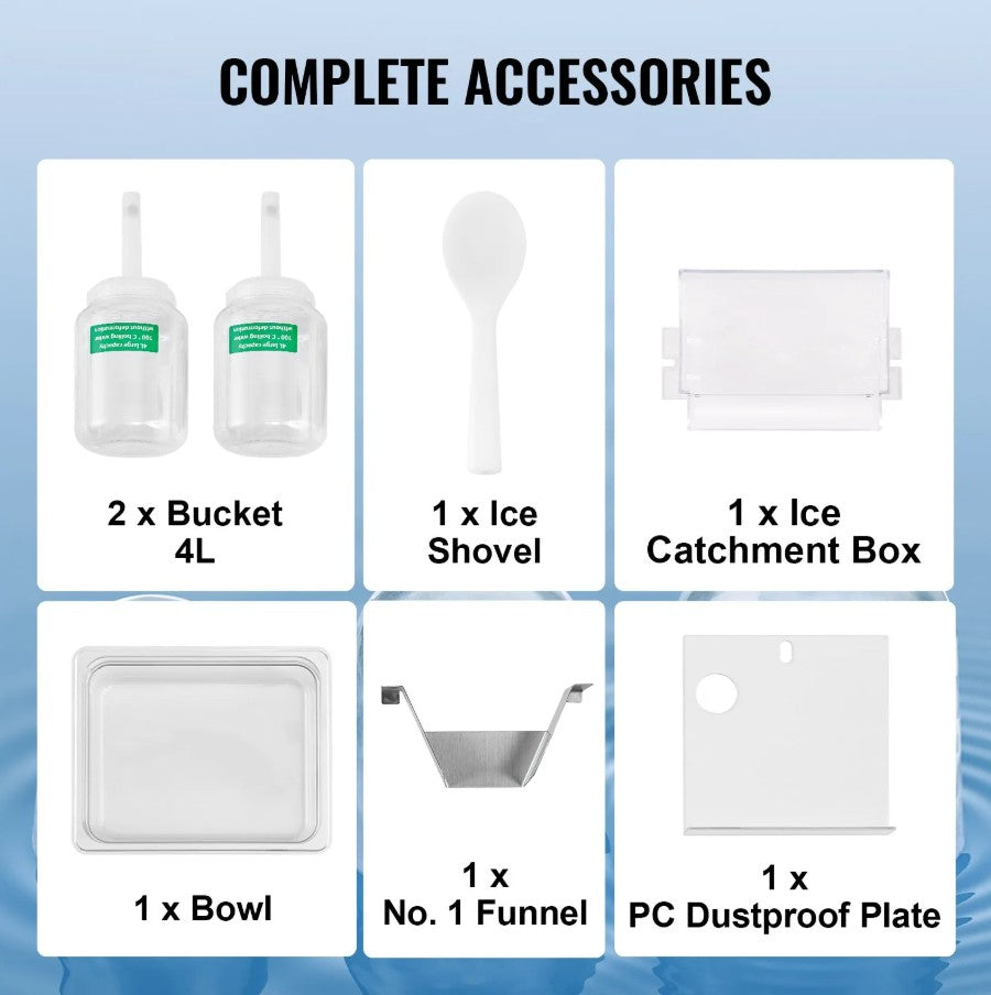 Vevor Commercial Snowflake Ice Machine 397 Lbs/Day Stainless Steel Multi-Texture Ice New