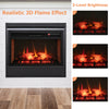 26-inch infrared electric fireplace insert showing realistic 3D flame effect with adjustable brightness for cozy.