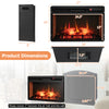 26-inch infrared electric fireplace insert in black, featuring adjustable flame effects and remote control for.