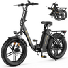 Cycrown CycFree Fat Tire Folding Electric Bicycle 7 Speed 20" 500W Motor with Peak 750W 48V 20Ah Lithium Battery 20 MPH 75 Mile Range Black New Canada Only