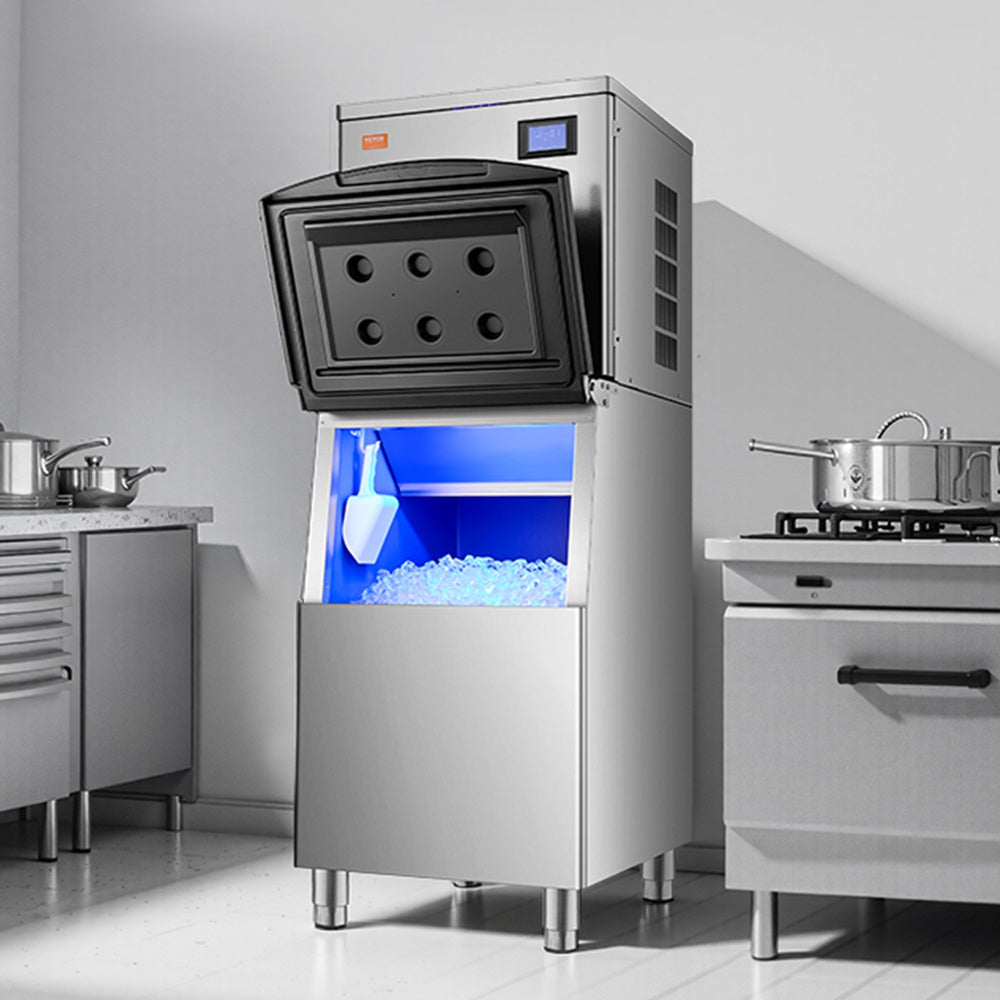 Vevor Commercial Ice Maker Head Unit Only 450 Lbs/Day Self-Cleaning with Touch Control New