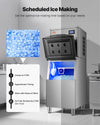 Vevor Commercial Ice Maker Head Unit Only 450 Lbs/Day Self-Cleaning with Touch Control New