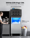 Vevor Commercial Ice Maker Head Unit Only 500 Lbs/Day Self-Cleaning Adjustable Ice Thickness New