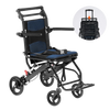 Vevor Wheelchair 15.7" Seat Lightweight Foldable Aluminum Alloy Transport Chair 220 Lbs Capacity New