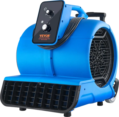 Vevor Floor Blower 1560 RPM 4000 CFM Air Mover with 3-Speeds and 3 Blowing Angles New