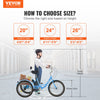 Vevor Adult Tricycle 24" 1-Speed Carbon Steel Cruiser with Backrest Seat Cushion and Basket New