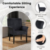Fabric upholstered executive guest armchair with ergonomic backrest and curved armrests, perfect for reception or.