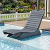 Fade-Resistant Outdoor Lounger with Contoured Shape for Deck Poolside-Dark Gray - Gallery View 1 of 9