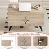 Farmhouse accent coffee table with natural wood texture, 1.2" thick board, and elegant pattern design for versatile use.
