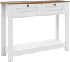 Farmhouse Console Table with 2 Drawers 42 inch Long Narrow Entryway Table