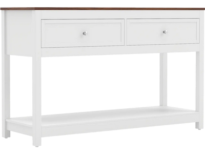 Costway Farmhouse Console Table 2 Drawers Open Shelf 18442938 New