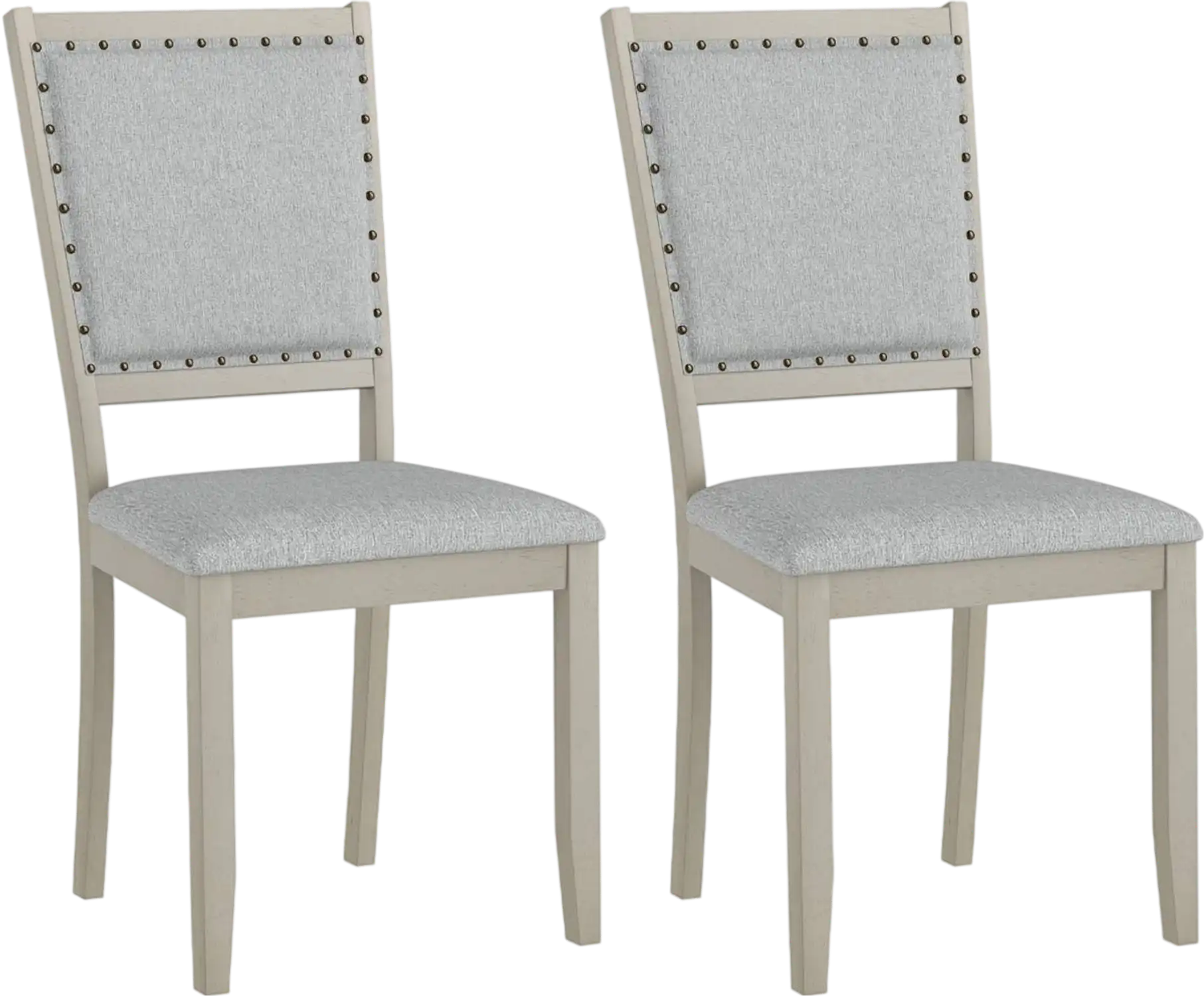 Costway Farmhouse Fabric Upholstered Dining Chair Set of 2 70900220 New