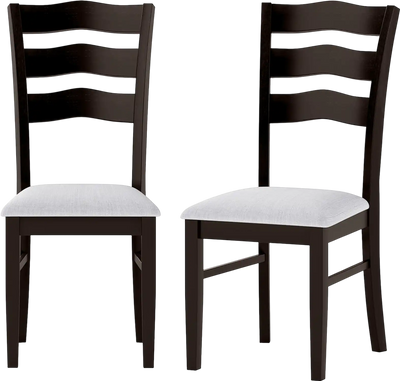 Costway Farmhouse Dining Chairs Set of 2 Hollow Back Kitchen Chairs 69909477 New
