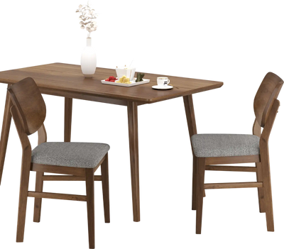 Costway Farmhouse Upholstered Kitchen Dining Chairs Set of 2 Gray Rubber Wood Frame 617542893 New