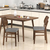 Farmhouse Upholstered Kitchen Chairs Set of 2 with Rubber Wood Frame-Gray - Gallery View 1 of 9