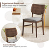 Farmhouse upholstered kitchen chair with ergonomic backrest and padded seat, ideal for dining comfort and support.