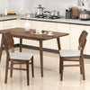 Farmhouse Upholstered Kitchen Chairs Set of 2 with Rubber Wood Frame-Walnut - Gallery View 1 of 9
