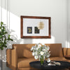 Farmhouse wall mirror with a solid brown wood frame, 41.5 x 28 inches, enhancing rustic charm in any room.
