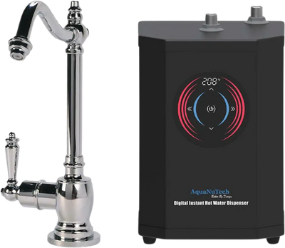 AquaNuTech Digital Instant Hot Water Dispenser with Hot Only Hook Spout Faucet New