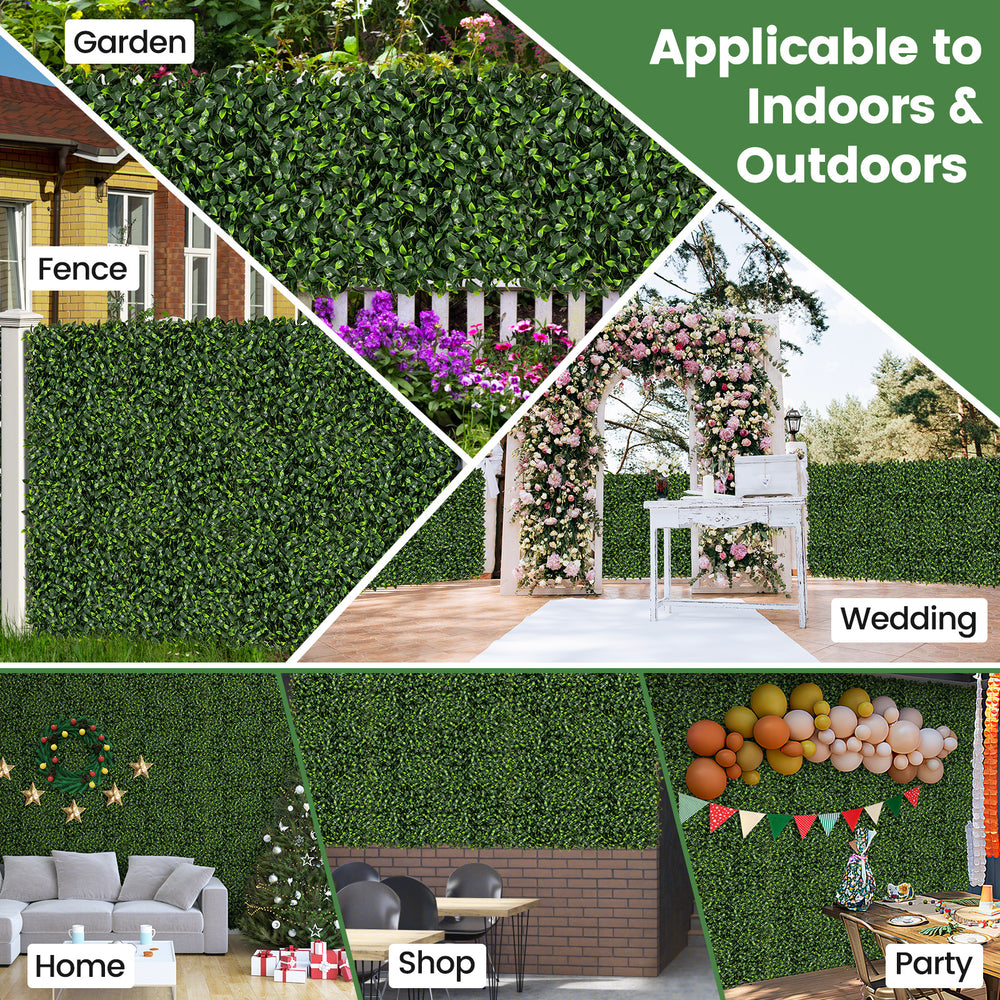 Artificial topiary gardenia shrub grass panels, 20x20 inches, suitable for indoor and outdoor decoration and.