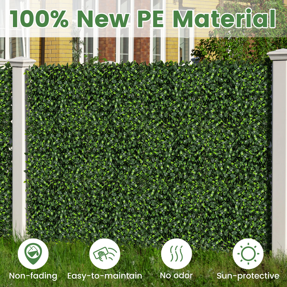 Artificial topiary gardenia shrub grass panels made of 100% PE material, featuring gradient green leaves for indoor and.