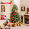 6/7/8 Feet Christmas Tree with Warm White LED Lights and Pine Cones-6 ft - Gallery View 1 of 12