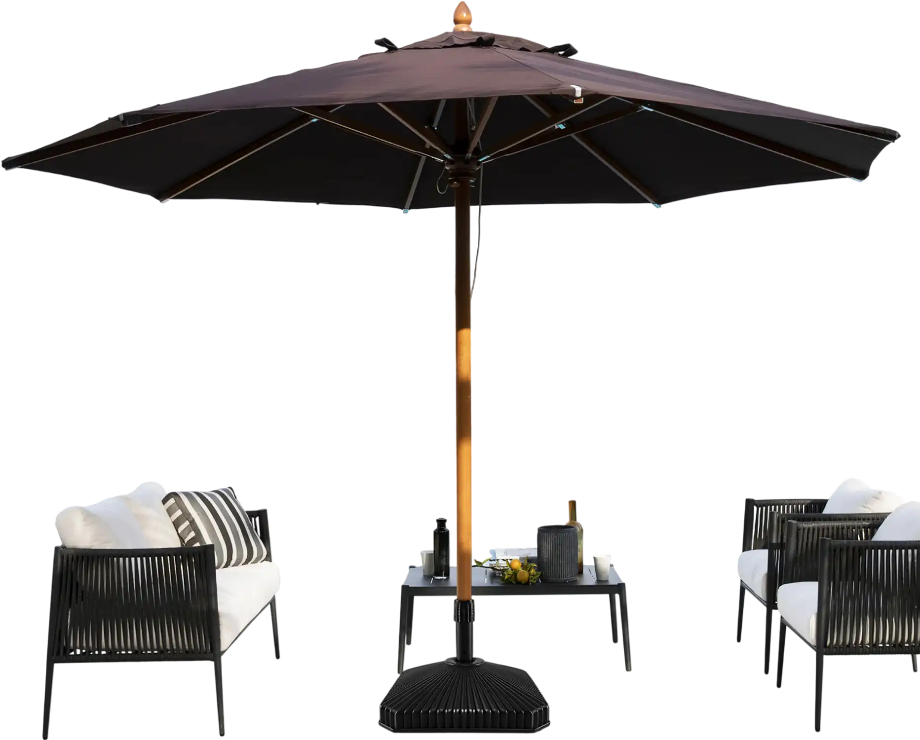 Costway Fillable Umbrella Base Shell Texture Black 354126897 New