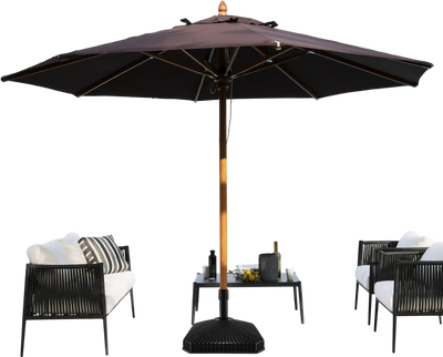 Costway Fillable Umbrella Base Shell Texture Black 354126897 New