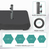 Fillable umbrella base with dust-proof cover and adjustable knobs, compatible with umbrellas up to 15ft for outdoor.